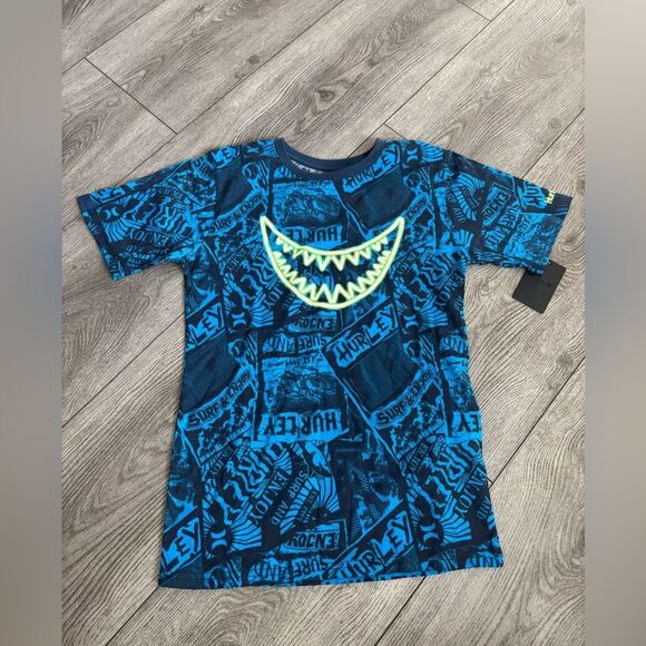 Hurley Blue Graphic T-Shirt - Picture 1 of 4